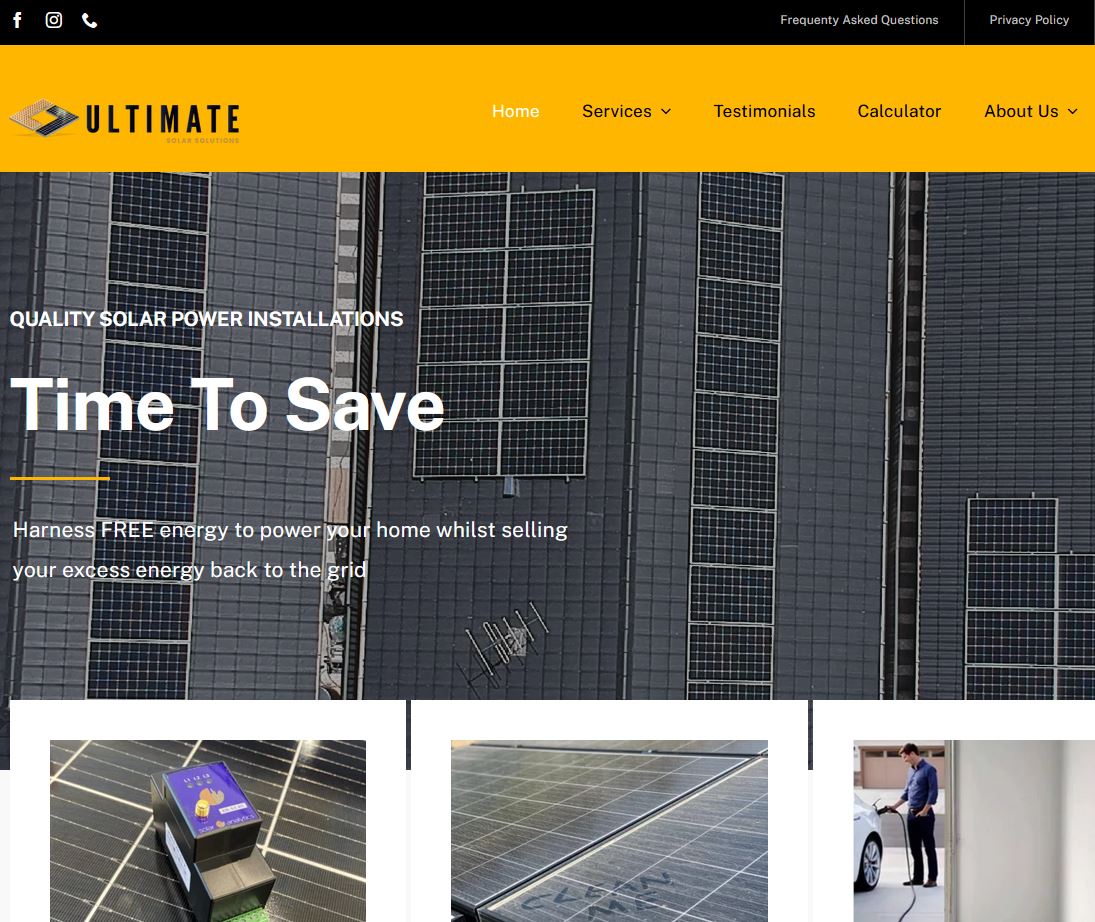 solar services website design sydney